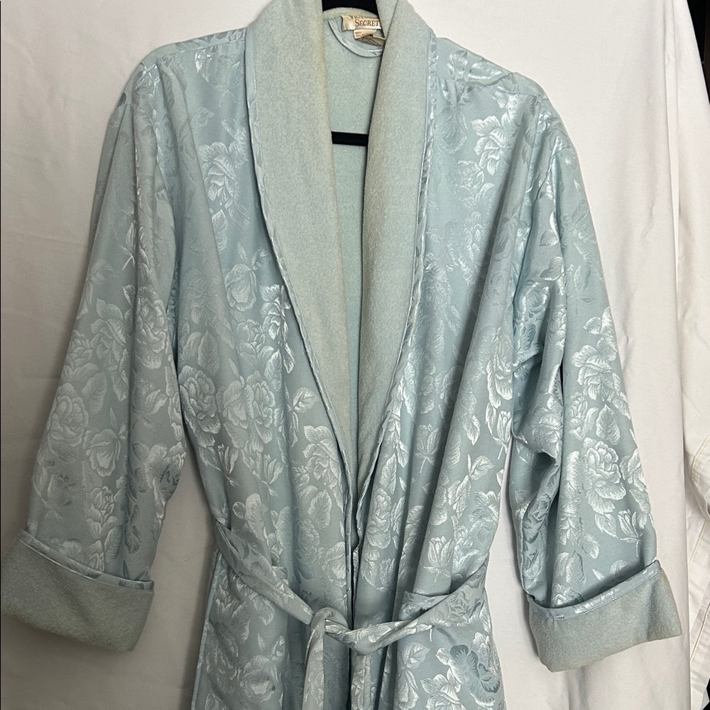 Vintage Victoria’s Secret Light Blue Floral Robe